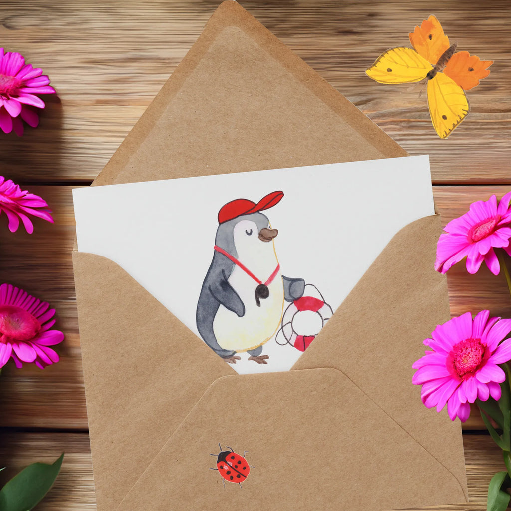 Personalized Deluxe Card lifeguard Heart Personalisierte Grußkarte, Personalisierte Einladungskarte, Grußkarten personalisiert, Grußkarte selber drucken, Grußkarte mit persönlichen Nachrichten, Grußkarte mit Namen, Grußkarte als Geldgeschenk, Personalisierte Karte, Personalisiertere Klappkarte, Personalisierte Hochzeitskarte, Grußkarte selbst gestalten, Personalisierte Geburtstagskarte, Personalisierte Glückwunschkarte, Beruf, Ausbildung, Jubiläum, Abschied, Rente, Kollege, Kollegin, Geschenk, Schenken, Arbeitskollege, Mitarbeiter, Firma, Danke, Dankeschön, Schwimmschule, Schwimmverein, Freibad, Rettungsschwimmer, Bademeister, Badeanstalt, Schwimmbad, Schwimmmeister