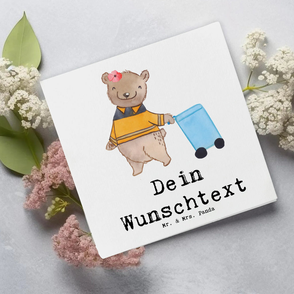 Personalized Deluxe Card female garbage collector Heart Personalisierte Grußkarte, Grußkarte selber drucken, Personalisiertere Klappkarte, Personalisierte Glückwunschkarte, Personalisierte Geburtstagskarte, Grußkarten personalisiert, Grußkarte mit Namen, Personalisierte Karte, Grußkarte selbst gestalten, Personalisierte Einladungskarte, Grußkarte mit persönlichen Nachrichten, Grußkarte als Geldgeschenk, Personalisierte Hochzeitskarte, Beruf, Ausbildung, Jubiläum, Abschied, Rente, Kollege, Kollegin, Geschenk, Schenken, Arbeitskollege, Mitarbeiter, Firma, Danke, Dankeschön, Müllentsorgerin, Müllfahreriin, Müllwerkerin, Kehrichtfrau, Müllfrau, Fachkraft Kreislauf- und Abfallwirtschaft