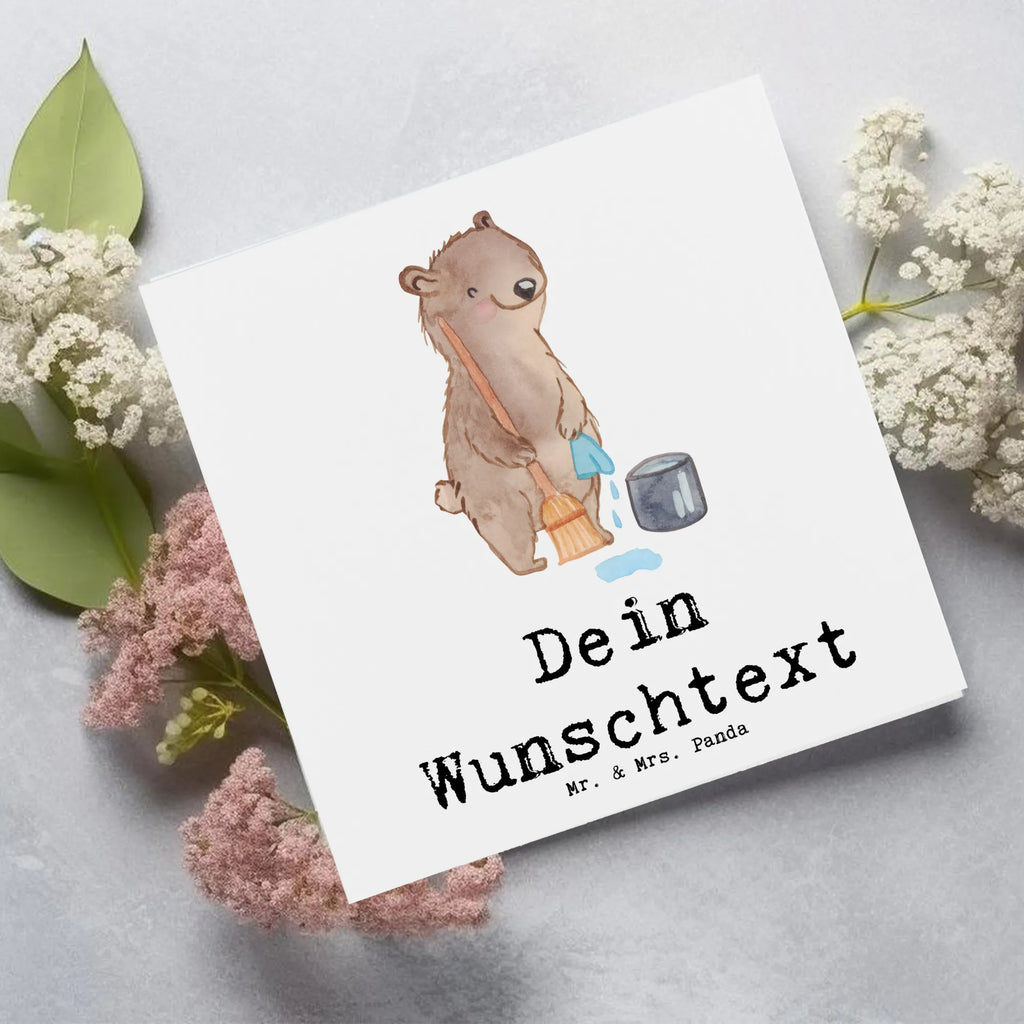 Personalized Deluxe Card cleaning lady heart Grußkarte selbst gestalten, Personalisierte Karte, Personalisierte Hochzeitskarte, Grußkarte als Geldgeschenk, Personalisierte Glückwunschkarte, Grußkarte selber drucken, Grußkarte mit Namen, Grußkarten personalisiert, Personalisierte Grußkarte, Personalisiertere Klappkarte, Personalisierte Geburtstagskarte, Personalisierte Einladungskarte, Grußkarte mit persönlichen Nachrichten, Beruf, Ausbildung, Jubiläum, Abschied, Rente, Kollege, Kollegin, Geschenk, Schenken, Arbeitskollege, Mitarbeiter, Firma, Danke, Dankeschön