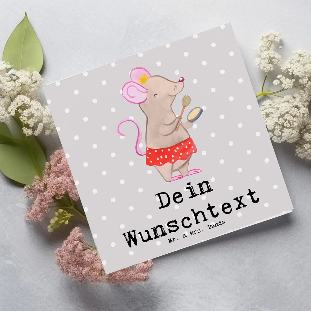 Personalized Deluxe Card Makeup Artist Heart Grußkarte mit persönlichen Nachrichten, Grußkarte mit Namen, Grußkarte selbst gestalten, Grußkarte selber drucken, Personalisiertere Klappkarte, Personalisierte Hochzeitskarte, Personalisierte Einladungskarte, Personalisierte Glückwunschkarte, Personalisierte Grußkarte, Grußkarten personalisiert, Personalisierte Karte, Grußkarte als Geldgeschenk, Personalisierte Geburtstagskarte, Beruf, Ausbildung, Jubiläum, Abschied, Rente, Kollege, Kollegin, Geschenk, Schenken, Arbeitskollege, Mitarbeiter, Firma, Danke, Dankeschön, Maskenbildnerin, Beauty Salon, Make Up Artist, Kosmetikerin, Kosmetikstudio, Eröffnung, Visagistin