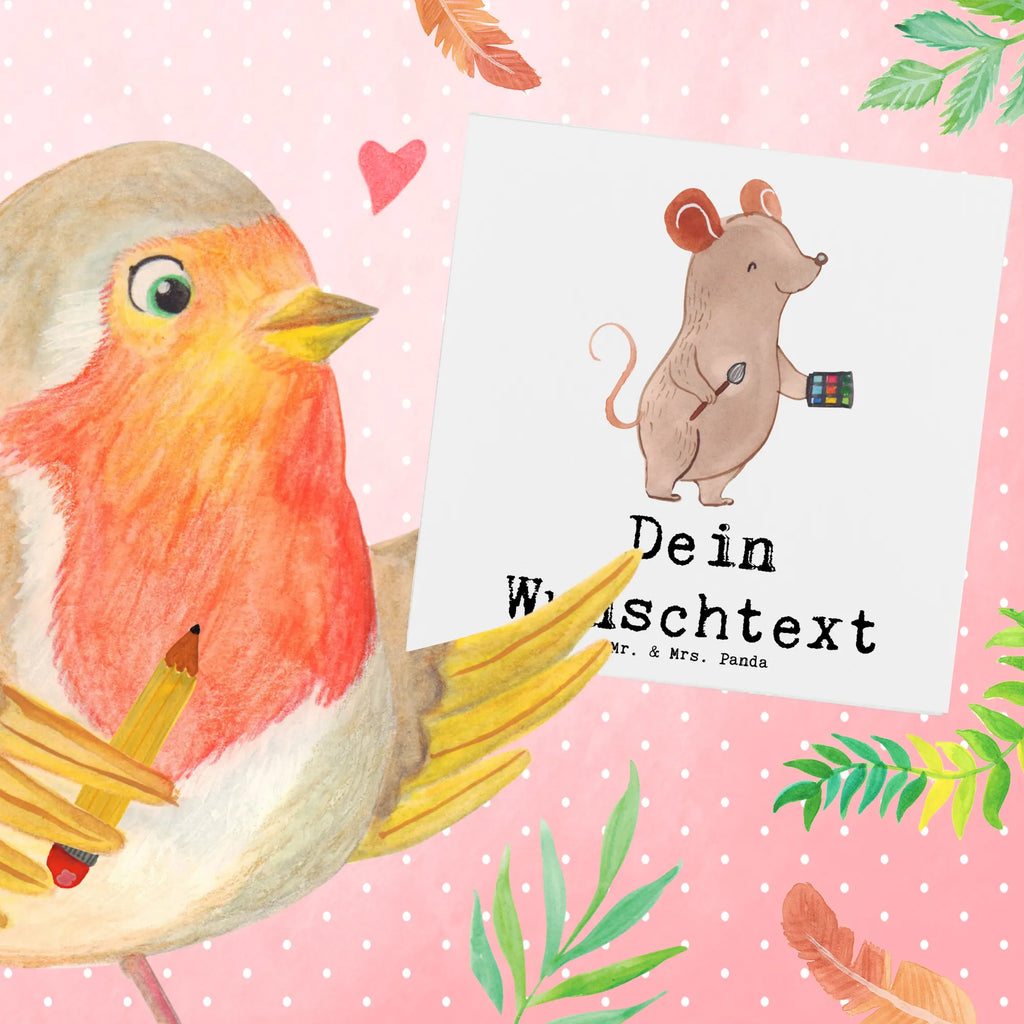 Personalized Deluxe Card Makeup Artist Heart Grußkarte als Geldgeschenk, Grußkarte selber drucken, Personalisierte Hochzeitskarte, Grußkarte selbst gestalten, Personalisierte Grußkarte, Grußkarten personalisiert, Personalisiertere Klappkarte, Personalisierte Einladungskarte, Personalisierte Glückwunschkarte, Personalisierte Geburtstagskarte, Personalisierte Karte, Grußkarte mit persönlichen Nachrichten, Grußkarte mit Namen, Beruf, Ausbildung, Jubiläum, Abschied, Rente, Kollege, Kollegin, Geschenk, Schenken, Arbeitskollege, Mitarbeiter, Firma, Danke, Dankeschön, Eröffnung, Beauty Salon, Kosmetiker, Make Up Artist, Maskenbildner, Visagist, Kosmetikstudio