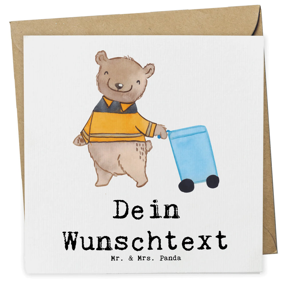 Personalized Deluxe Card Waste collector Heart Personalisierte Hochzeitskarte, Personalisierte Einladungskarte, Grußkarte als Geldgeschenk, Grußkarten personalisiert, Grußkarte mit Namen, Grußkarte selbst gestalten, Grußkarte selber drucken, Personalisierte Glückwunschkarte, Grußkarte mit persönlichen Nachrichten, Personalisierte Grußkarte, Personalisierte Geburtstagskarte, Personalisiertere Klappkarte, Personalisierte Karte, Beruf, Ausbildung, Jubiläum, Abschied, Rente, Kollege, Kollegin, Geschenk, Schenken, Arbeitskollege, Mitarbeiter, Firma, Danke, Dankeschön, Kehrichtmann, Müllentsorger, Müllmann, Fachkraft Kreislauf- und Abfallwirtschaft, Müllwerker, Müllfahrer