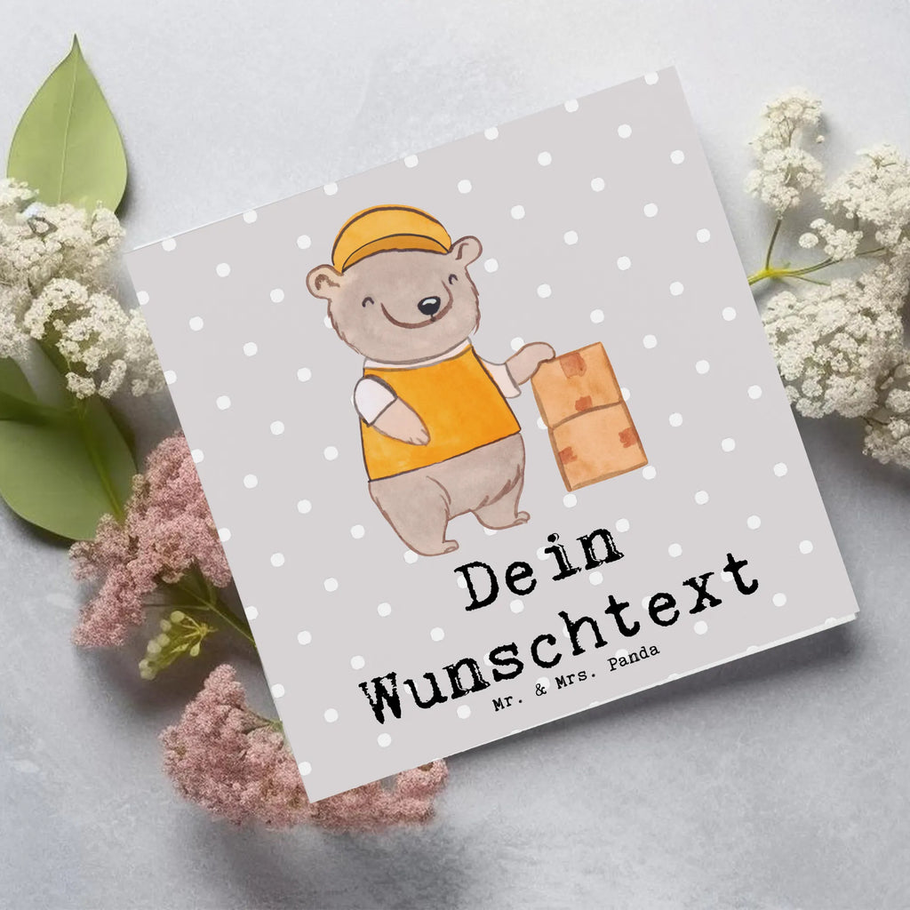 Personalized Deluxe Card Package Delivery Person heart Personalisiertere Klappkarte, Personalisierte Grußkarte, Grußkarte selber drucken, Personalisierte Karte, Personalisierte Einladungskarte, Grußkarte selbst gestalten, Grußkarte mit persönlichen Nachrichten, Personalisierte Glückwunschkarte, Personalisierte Hochzeitskarte, Grußkarte als Geldgeschenk, Personalisierte Geburtstagskarte, Grußkarte mit Namen, Grußkarten personalisiert, Beruf, Ausbildung, Jubiläum, Abschied, Rente, Kollege, Kollegin, Geschenk, Schenken, Arbeitskollege, Mitarbeiter, Firma, Danke, Dankeschön, Paketzusteller, Zustellservice Pakete, Paketbote