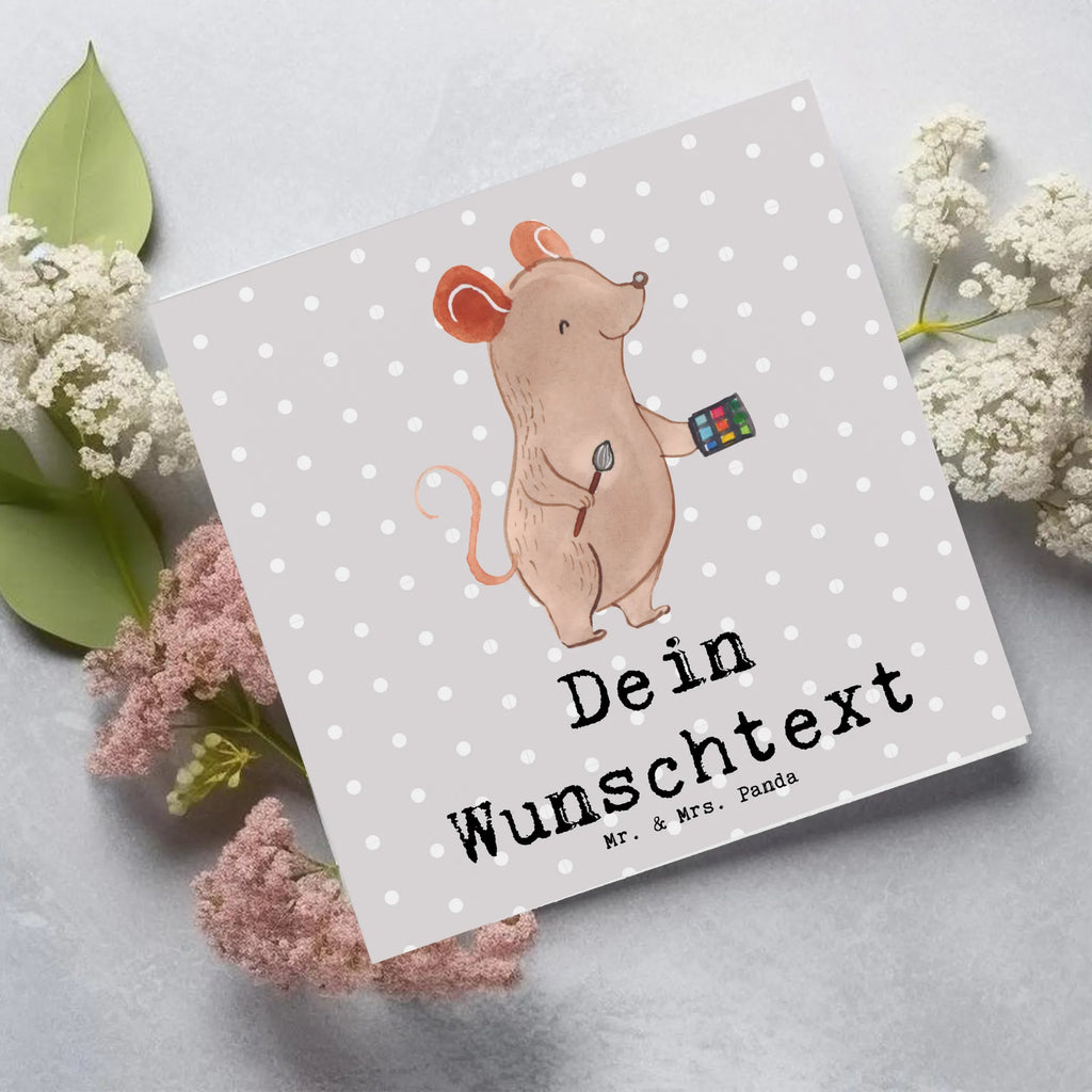 Personalisierte Deluxe Karte Maskenbildner Herz Personalisierte Karte, Grußkarten personalisiert, Personalisierte Einladungskarte, Personalisiertere Klappkarte, Grußkarte als Geldgeschenk, Personalisierte Geburtstagskarte, Grußkarte mit persönlichen Nachrichten, Grußkarte selbst gestalten, Grußkarte mit Namen, Personalisierte Glückwunschkarte, Personalisierte Hochzeitskarte, Grußkarte selber drucken, Personalisierte Grußkarte, Beruf, Ausbildung, Jubiläum, Abschied, Rente, Kollege, Kollegin, Geschenk, Schenken, Arbeitskollege, Mitarbeiter, Firma, Danke, Dankeschön, Eröffnung, Make Up Artist, Visagist, Kosmetikstudio, Maskenbildner, Beauty Salon, Kosmetiker