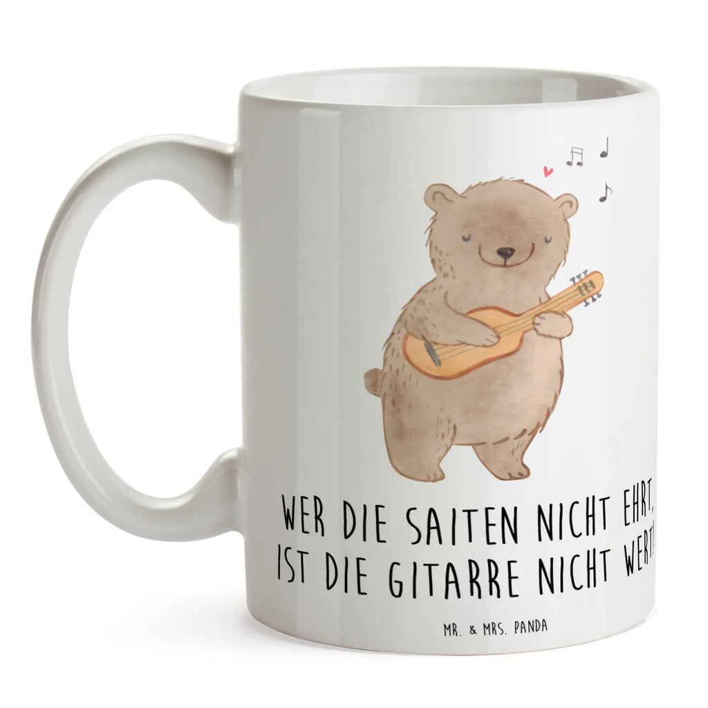Mug Wer die Saiten nicht ehrt, ist die Gitarre nicht wert! Bürotasse, Tasse mit Motiven, Keramiktasse, Porzellantasse, Teetasse, Tasse mit Zitaten, Kaffeetasse, Tasse, Geschenktasse, Instrumente, Geschenke Musiker, Musikliebhaber