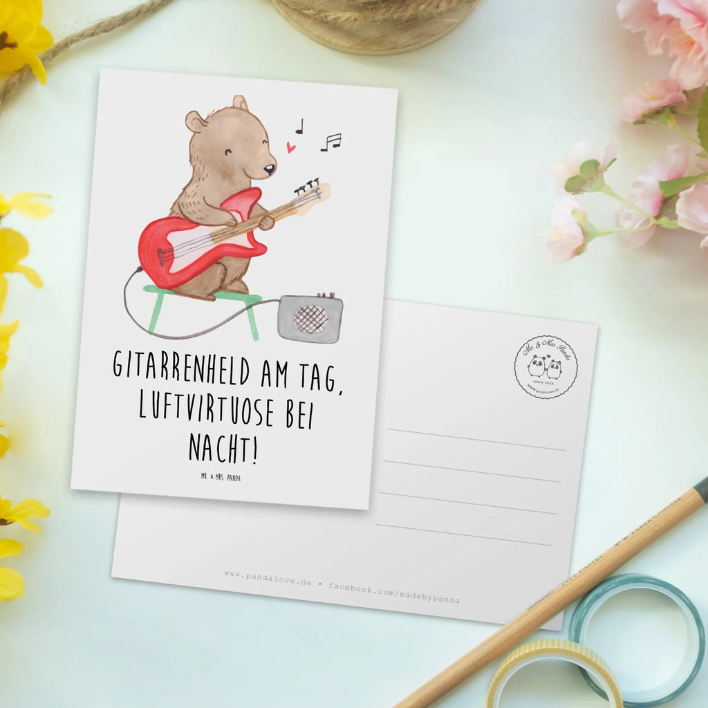 Postkarte Gitarrenheld Ansichtskarte, Einladung, Geburtstagskarte, Einladung Geburtstag, Einladungskarten Geburtstag, Postkarte, Einladungskarte, Dankeskarte, Ansichtskarten, Geschenkkarte, Grußkarte, Karte, Instrumente, Geschenke Musiker, Musikliebhaber