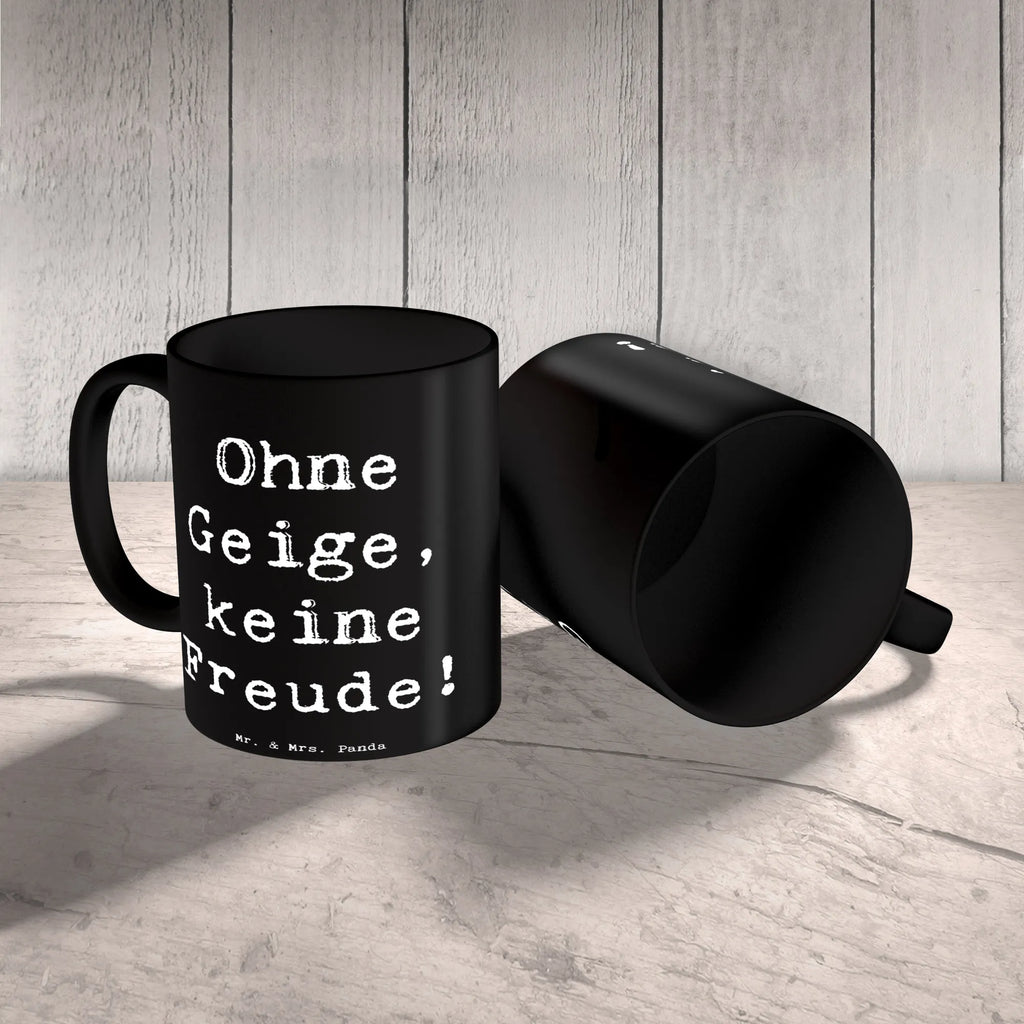 Tasse Spruch Geige Freude Tasse, Bürotasse, Geschenktasse, Keramiktasse, Teetasse, Kaffeetasse, Porzellantasse, Tasse mit Zitaten, Tasse mit Motiven, Instrumente, Geschenke Musiker, Musikliebhaber