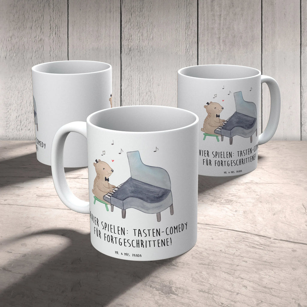 Mug Klavier spielen: Tasten-Comedy für Fortgeschrittene! Teetasse, Geschenktasse, Porzellantasse, Keramiktasse, Kaffeetasse, Bürotasse, Tasse mit Motiven, Tasse mit Zitaten, Tasse, Instrumente, Geschenke Musiker, Musikliebhaber