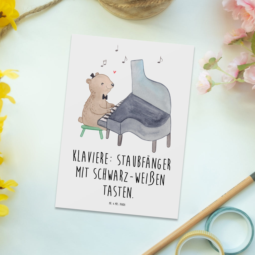 Postcard Klaviere: Staubfänger mit schwarz-weißen Tasten. Karte, Geburtstagskarte, Grußkarte, Postkarte, Ansichtskarten, Ansichtskarte, Einladungskarte, Einladungskarten Geburtstag, Geschenkkarte, Einladung, Dankeskarte, Einladung Geburtstag, Instrumente, Geschenke Musiker, Musikliebhaber