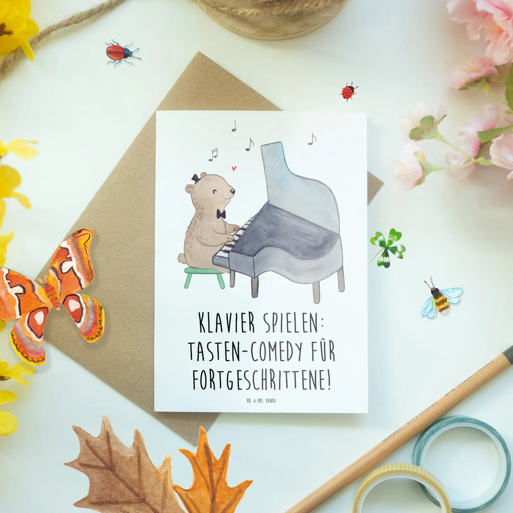 Grußkarte Klavier Tasten Ansichtskarten, Grußkarte, Karte, Hochzeitskarte, Geburtstagskarte, Glückwunschkarte, Einladungskarte, Klappkarte, Instrumente, Geschenke Musiker, Musikliebhaber