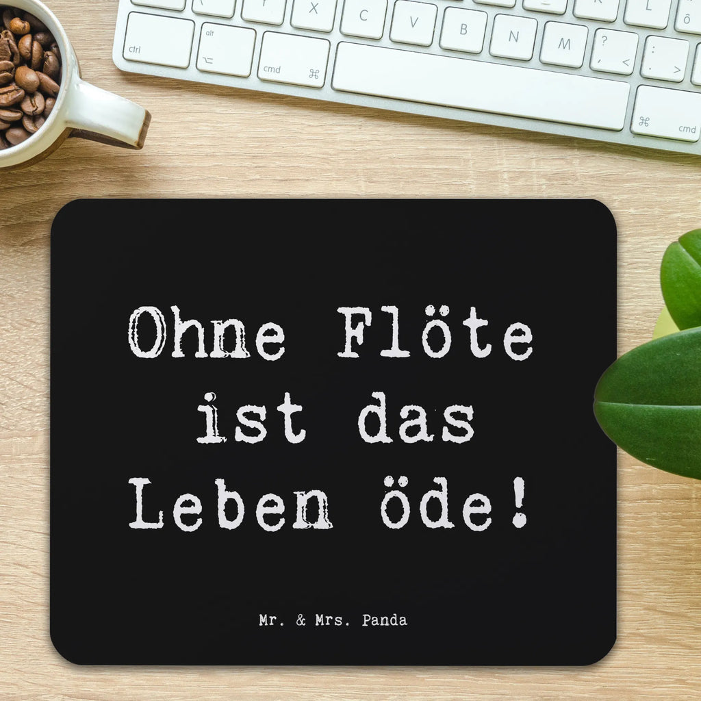 Mouse mat Saying Ohne Flöte ist das Leben öde! Mausunterlage, Designer Mauspad, Büroausstattung, Arbeitszimmer, Einzigartiges Mauspad, Mauspad Büro, Mauspad, Computer zubehör, PC Zubehör, Mousepad, Instrumente, Geschenke Musiker, Musikliebhaber