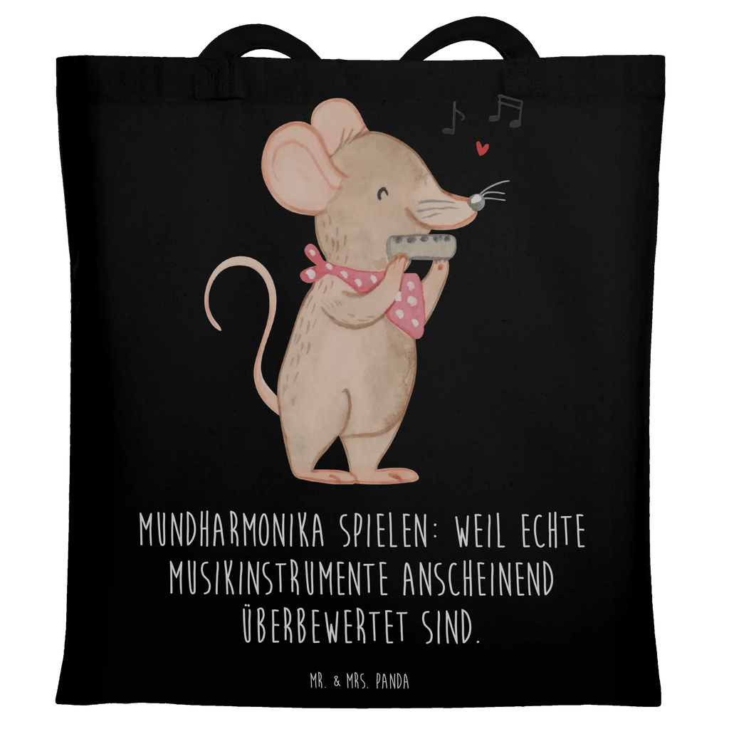 Tote bag Mundharmonika spielen: Weil echte Musikinstrumente anscheinend überbewertet sind. Tasche, Stoffbeutel, Einkaufstasche, Stofftasche, Jutebeutel, Schultertasche, Beuteltasche, Strandtasche, Tragetasche, Einkaufstüte, Badetasche, Umhängetasche, Beutel, Laptoptasche, Jutetasche, Shopper, Instrumente, Geschenke Musiker, Musikliebhaber