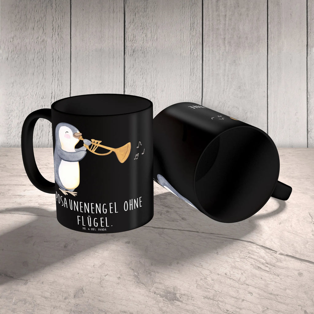 Mug Posaunenengel ohne Flügel. Bürotasse, Kaffeetasse, Teetasse, Tasse, Geschenktasse, Keramiktasse, Tasse mit Motiven, Porzellantasse, Tasse mit Zitaten, Instrumente, Geschenke Musiker, Musikliebhaber