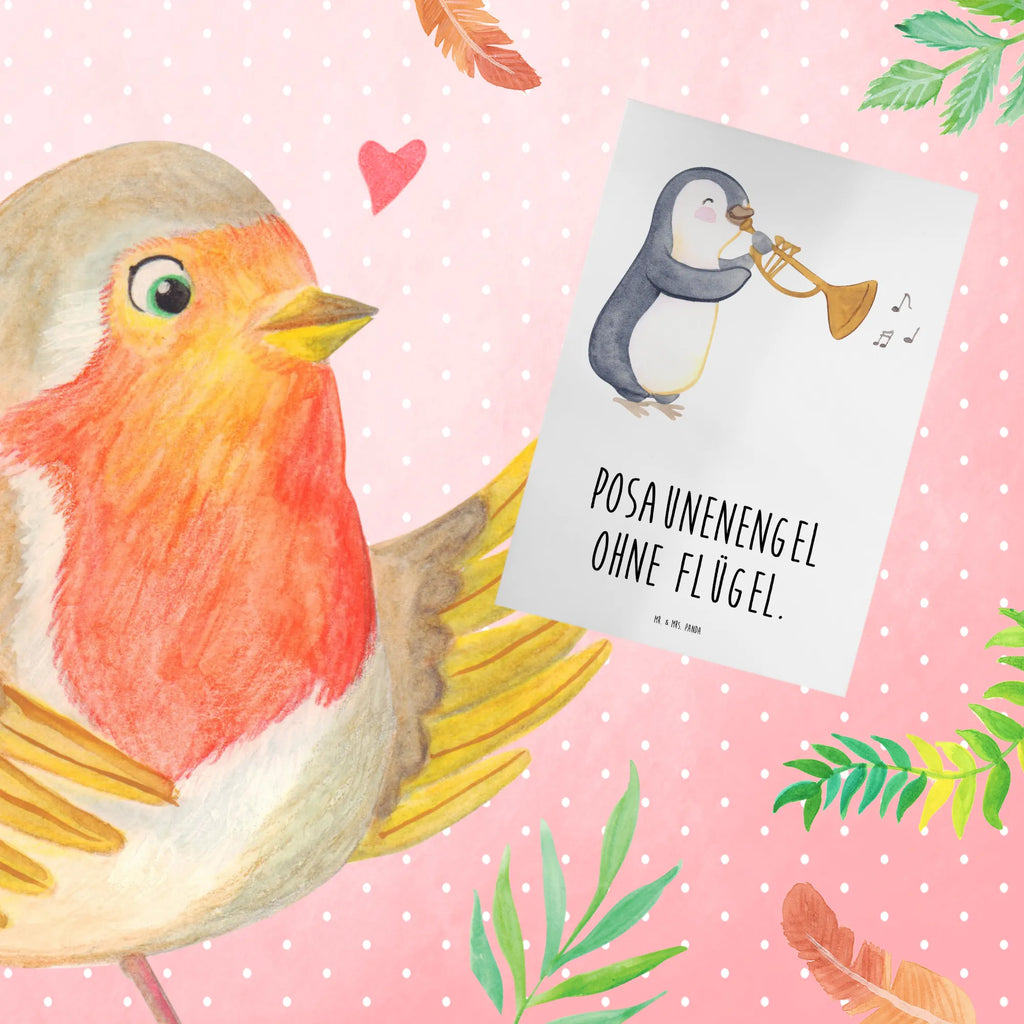 Greetings card Posaunenengel ohne Flügel. Geburtstagskarte, Karte, Einladungskarte, Hochzeitskarte, Glückwunschkarte, Klappkarte, Ansichtskarten, Grußkarte, Instrumente, Geschenke Musiker, Musikliebhaber