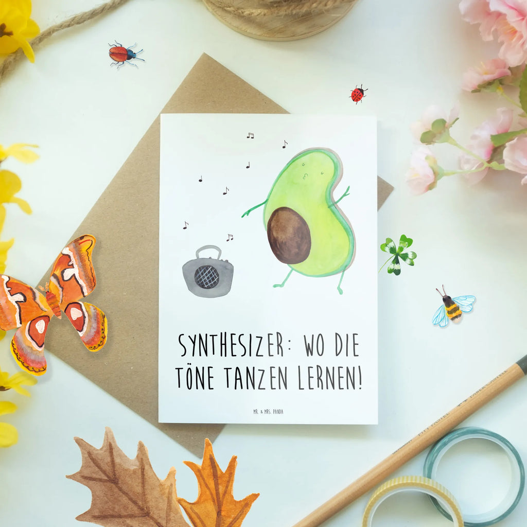 Grußkarte Synthesizer Tanz Grußkarte, Hochzeitskarte, Klappkarte, Glückwunschkarte, Karte, Geburtstagskarte, Ansichtskarten, Einladungskarte, Instrumente, Geschenke Musiker, Musikliebhaber