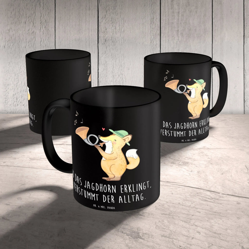 Tasse Jagdhorn Melodie Kaffeetasse, Porzellantasse, Tasse mit Zitaten, Tasse mit Motiven, Bürotasse, Teetasse, Tasse, Keramiktasse, Geschenktasse, Instrumente, Geschenke Musiker, Musikliebhaber