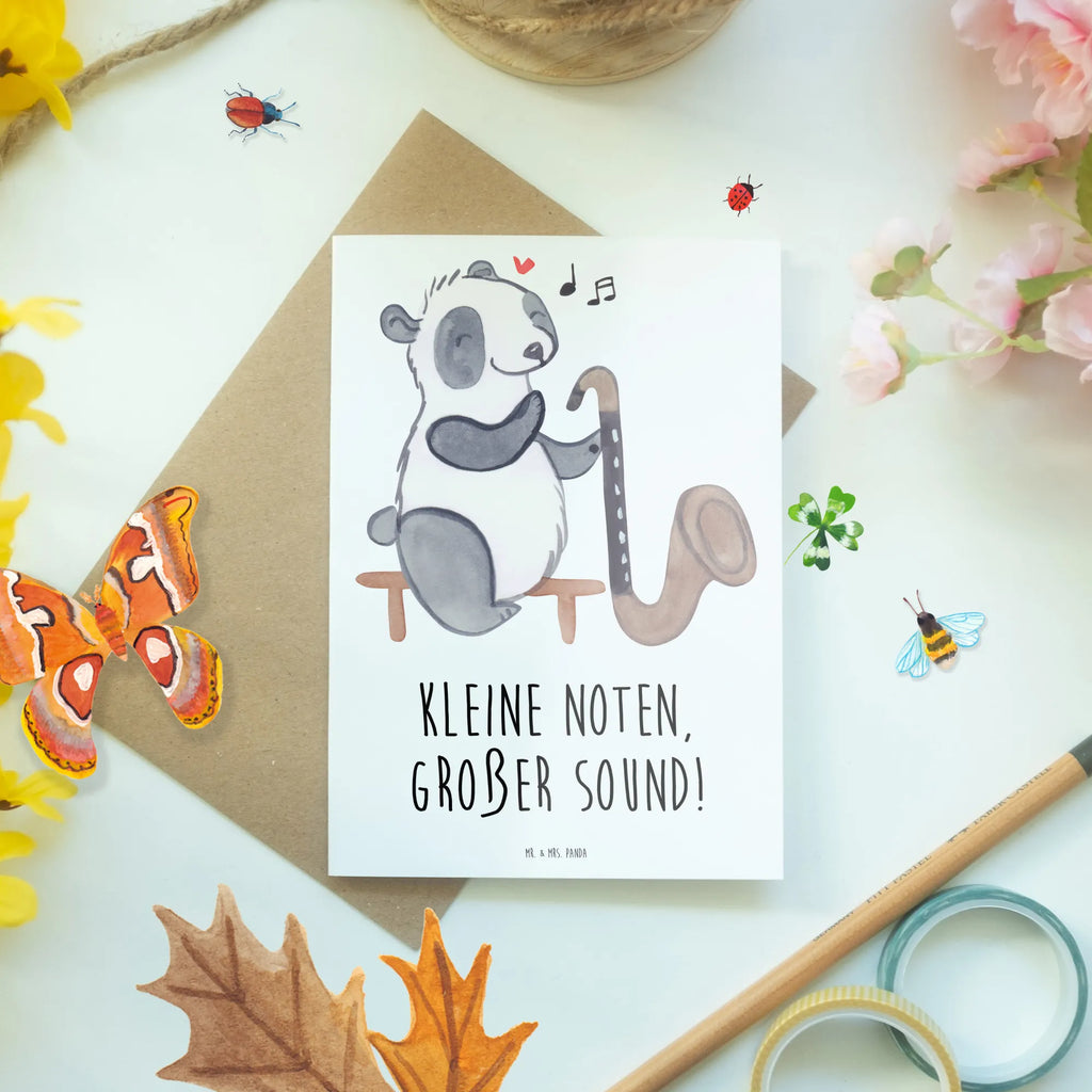 Greetings card Kleine Noten, großer Sound! Geburtstagskarte, Karte, Glückwunschkarte, Grußkarte, Klappkarte, Einladungskarte, Hochzeitskarte, Ansichtskarten, Instrumente, Geschenke Musiker, Musikliebhaber