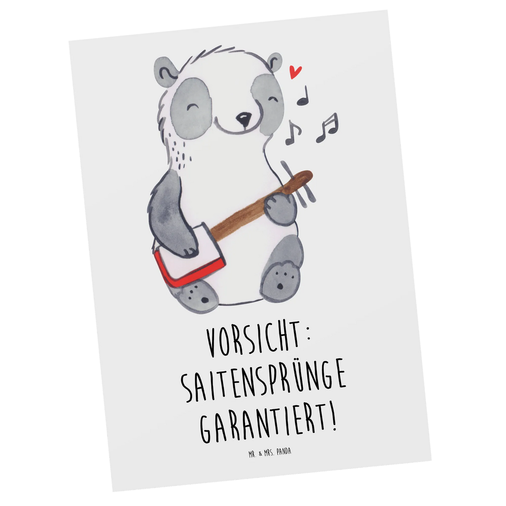Postcard Vorsicht: Saitensprünge garantiert! Ansichtskarte, Einladungskarten Geburtstag, Geburtstagskarte, Dankeskarte, Postkarte, Grußkarte, Ansichtskarten, Einladung, Einladungskarte, Geschenkkarte, Einladung Geburtstag, Karte, Instrumente, Geschenke Musiker, Musikliebhaber