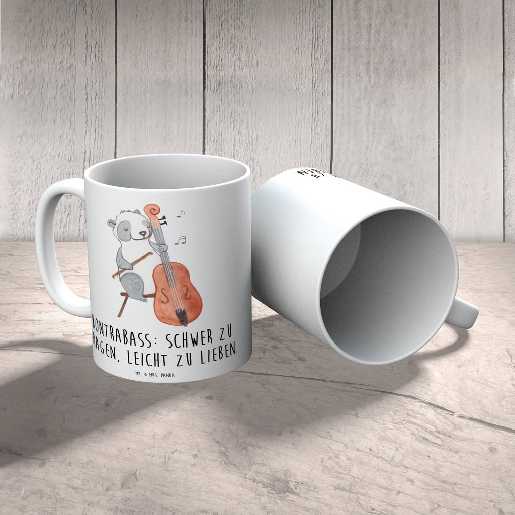 Tasse Kontrabass Liebe Teetasse, Keramiktasse, Tasse mit Zitaten, Geschenktasse, Tasse mit Motiven, Porzellantasse, Tasse, Bürotasse, Kaffeetasse, Instrumente, Geschenke Musiker, Musikliebhaber
