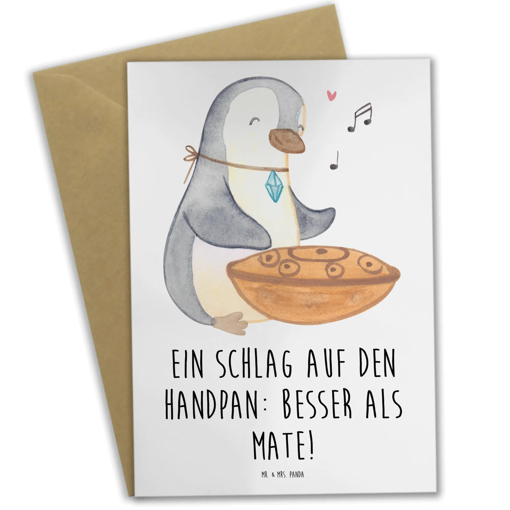 Greetings card Ein Schlag auf den Handpan: besser als Mate! Ansichtskarten, Hochzeitskarte, Geburtstagskarte, Karte, Einladungskarte, Grußkarte, Glückwunschkarte, Klappkarte, Instrumente, Geschenke Musiker, Musikliebhaber