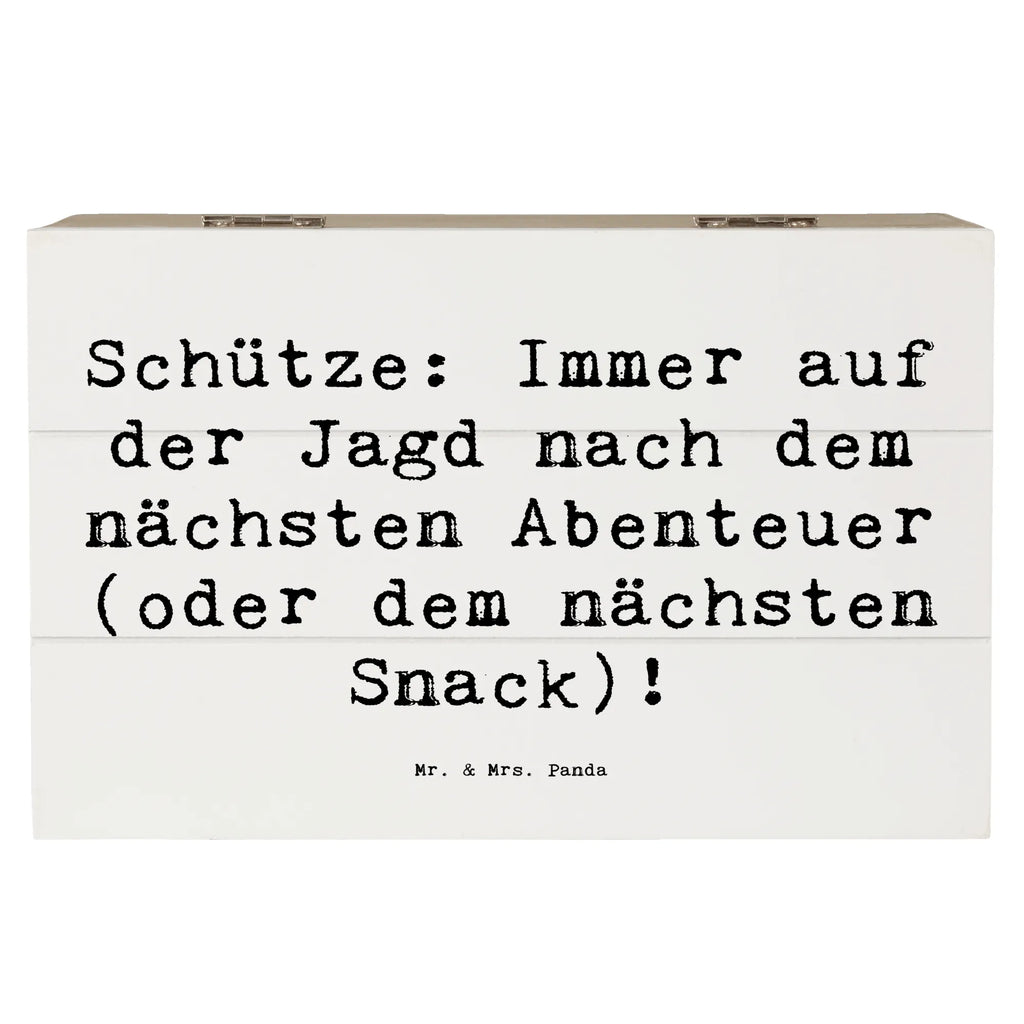 Holzkiste Spruch Abenteuer Schütze Schatzkiste, Dekokiste, Geschenkdose, Erinnerungskiste, Aufbewahrungsbox, Truhe, Holzkiste, Schatulle, Erinnerungsbox, Geschenkbox, Kiste, XXL, Tierkreiszeichen, Sternzeichen, Horoskop, Astrologie, Aszendent