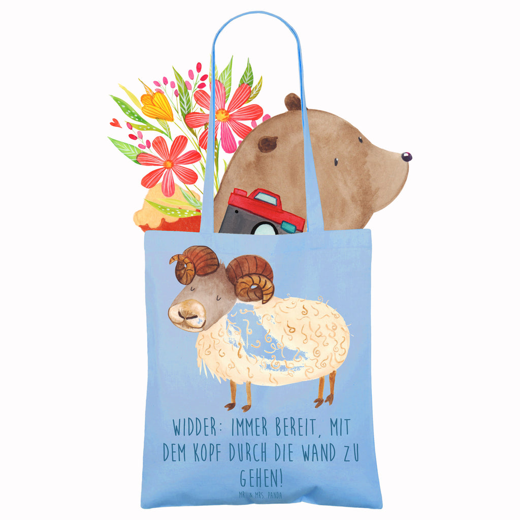 Tote bag Widder: Immer bereit, mit dem Kopf durch die Wand zu gehen! Badetasche, Beuteltasche, Shopper, Stoffbeutel, Strandtasche, Laptoptasche, Schultertasche, Jutebeutel, Tragetasche, Jutetasche, Stofftasche, Einkaufstüte, Einkaufstasche, Tasche, Umhängetasche, Beutel, Tierkreiszeichen, Sternzeichen, Horoskop, Astrologie, Aszendent