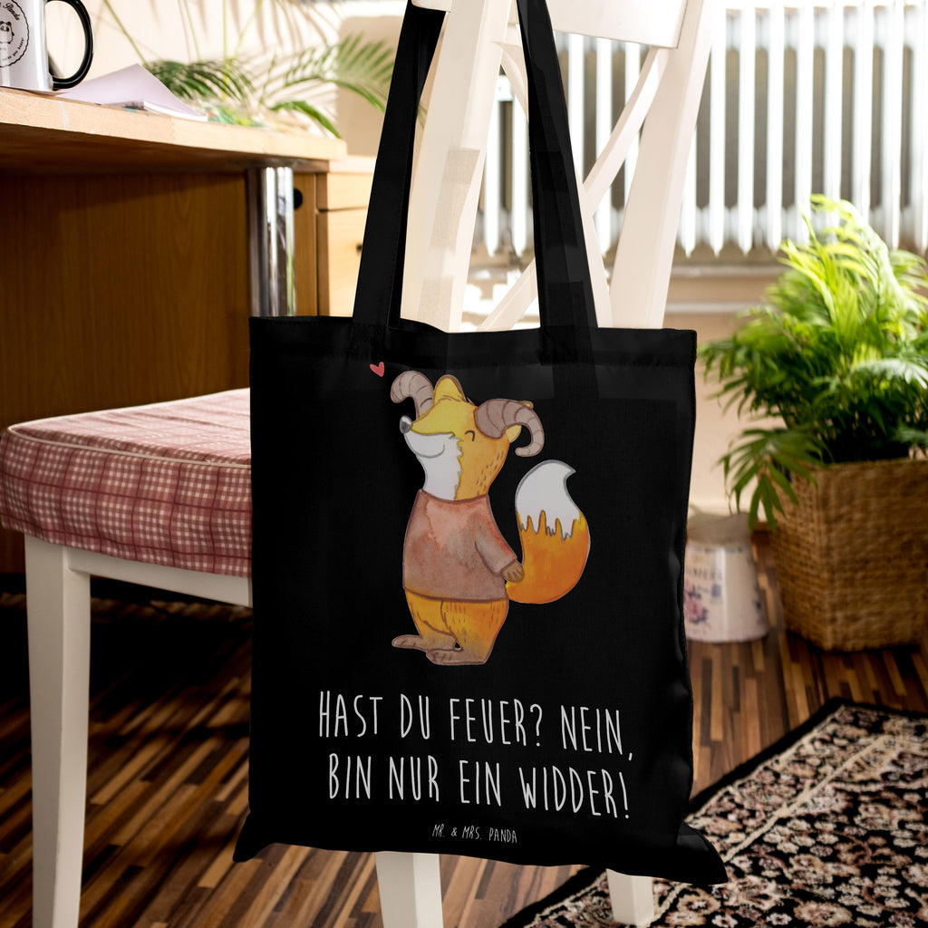 Tragetasche Widder Feuer Tasche, Schultertasche, Laptoptasche, Jutetasche, Stoffbeutel, Shopper, Umhängetasche, Tragetasche, Einkaufstüte, Beutel, Badetasche, Einkaufstasche, Beuteltasche, Stofftasche, Jutebeutel, Strandtasche, Tierkreiszeichen, Sternzeichen, Horoskop, Astrologie, Aszendent