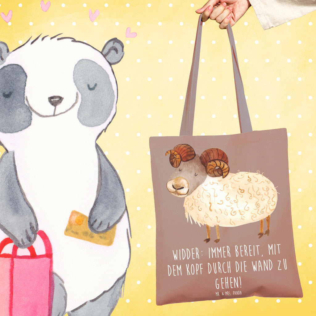 Tote bag Widder: Immer bereit, mit dem Kopf durch die Wand zu gehen! Badetasche, Beuteltasche, Shopper, Stoffbeutel, Strandtasche, Laptoptasche, Schultertasche, Jutebeutel, Tragetasche, Jutetasche, Stofftasche, Einkaufstüte, Einkaufstasche, Tasche, Umhängetasche, Beutel, Tierkreiszeichen, Sternzeichen, Horoskop, Astrologie, Aszendent