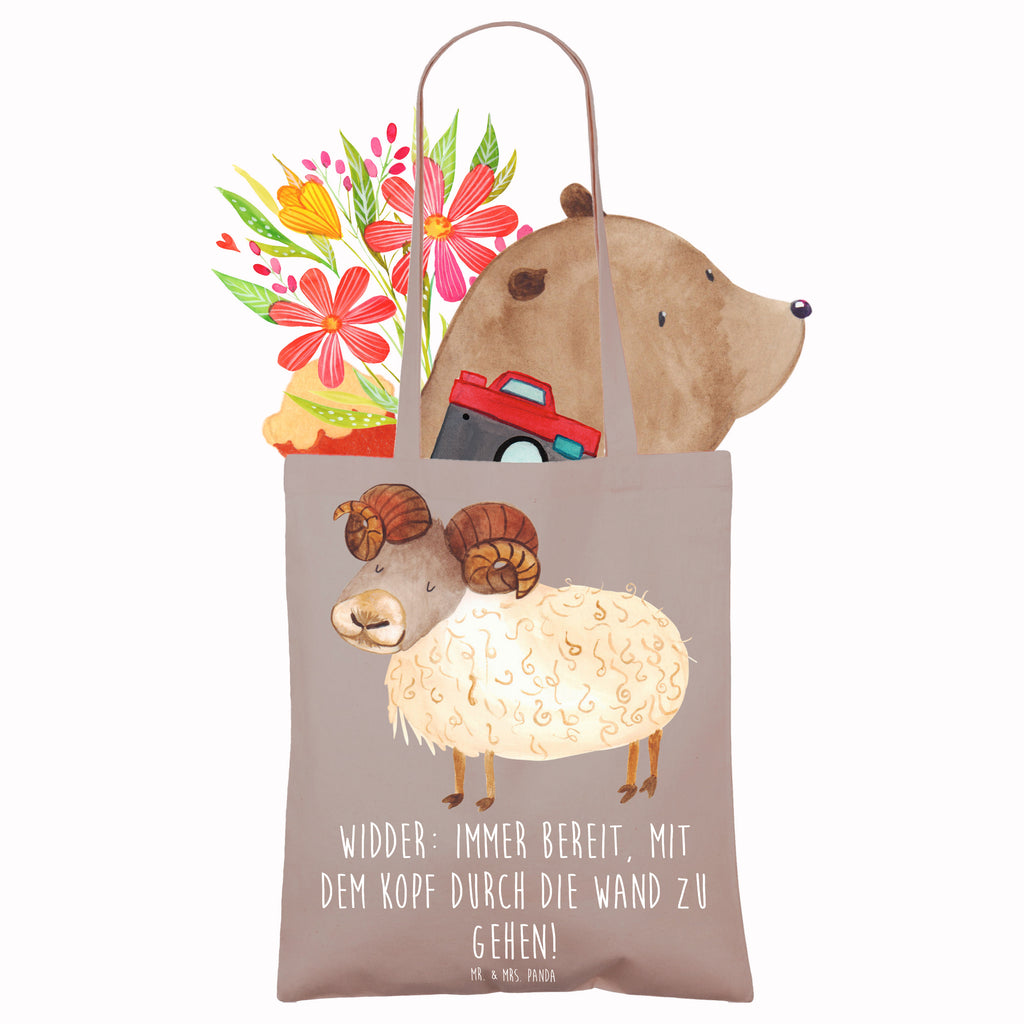 Tote bag Widder: Immer bereit, mit dem Kopf durch die Wand zu gehen! Badetasche, Beuteltasche, Shopper, Stoffbeutel, Strandtasche, Laptoptasche, Schultertasche, Jutebeutel, Tragetasche, Jutetasche, Stofftasche, Einkaufstüte, Einkaufstasche, Tasche, Umhängetasche, Beutel, Tierkreiszeichen, Sternzeichen, Horoskop, Astrologie, Aszendent