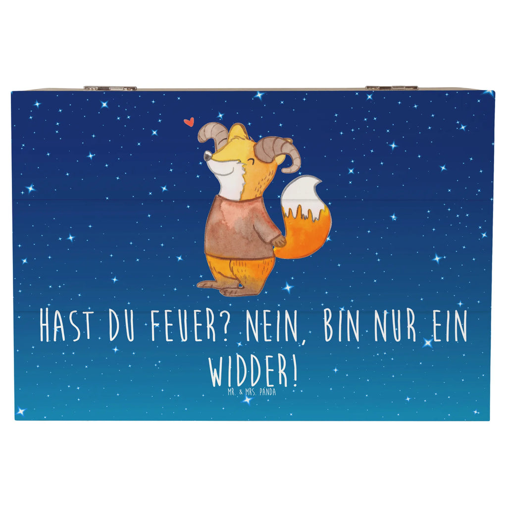Holzkiste Widder Feuer Erinnerungsbox, Dekokiste, Kiste, Geschenkdose, Aufbewahrungsbox, Schatulle, XXL, Truhe, Holzkiste, Geschenkbox, Erinnerungskiste, Schatzkiste, Tierkreiszeichen, Sternzeichen, Horoskop, Astrologie, Aszendent