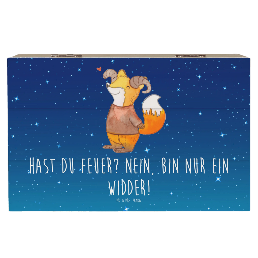 Holzkiste Widder Feuer Erinnerungsbox, Dekokiste, Kiste, Geschenkdose, Aufbewahrungsbox, Schatulle, XXL, Truhe, Holzkiste, Geschenkbox, Erinnerungskiste, Schatzkiste, Tierkreiszeichen, Sternzeichen, Horoskop, Astrologie, Aszendent