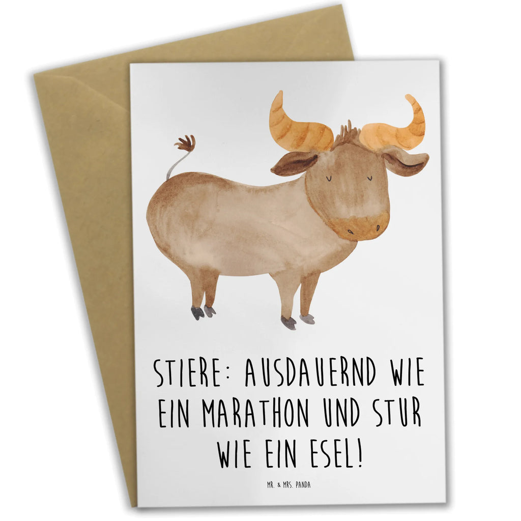 Grußkarte Starker Stier Ansichtskarten, Klappkarte, Geburtstagskarte, Karte, Glückwunschkarte, Hochzeitskarte, Einladungskarte, Grußkarte, Tierkreiszeichen, Sternzeichen, Horoskop, Astrologie, Aszendent