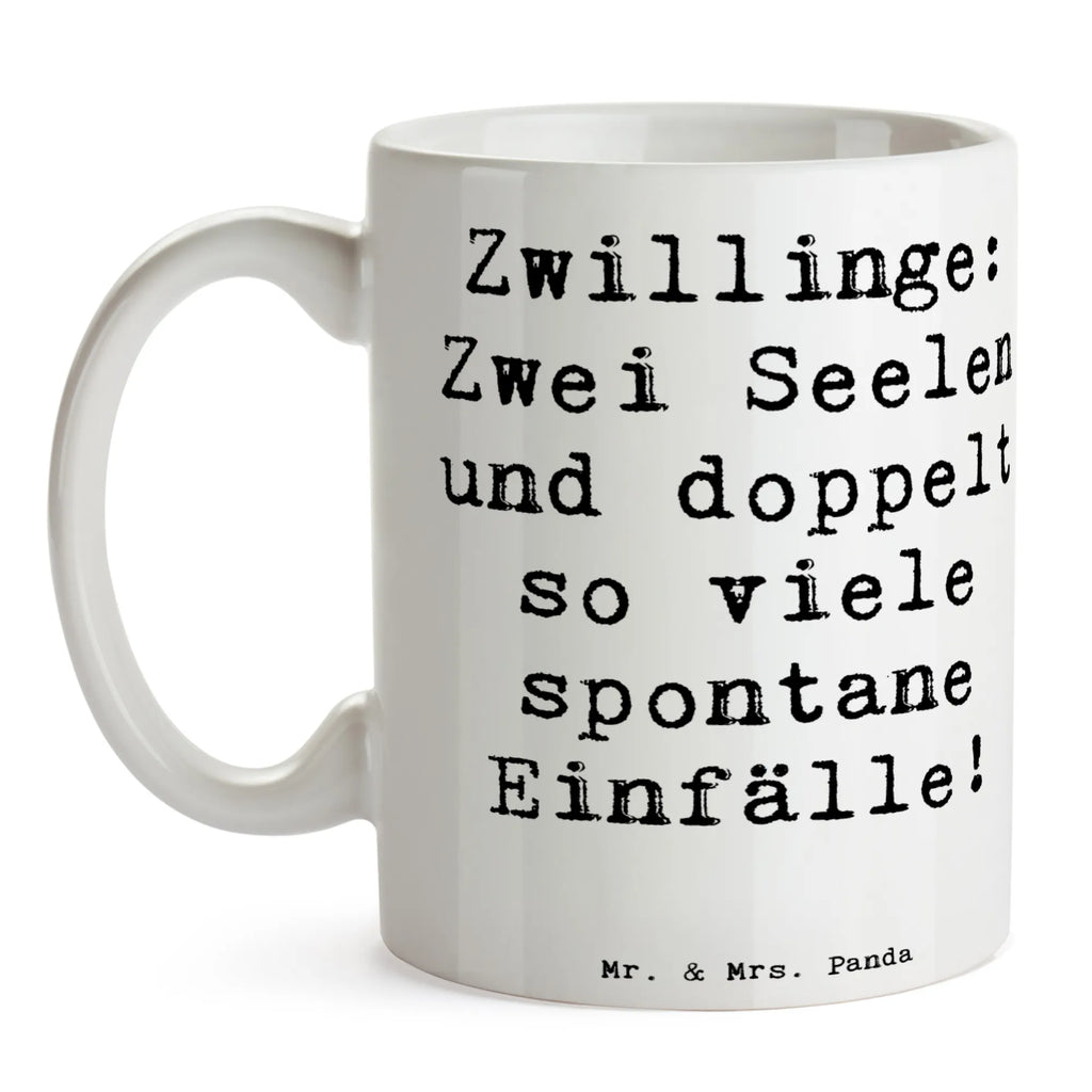 Tasse Spruch Zwillinge Abenteuer Tasse, Porzellantasse, Geschenktasse, Kaffeetasse, Teetasse, Tasse mit Motiven, Bürotasse, Tasse mit Zitaten, Keramiktasse, Tierkreiszeichen, Sternzeichen, Horoskop, Astrologie, Aszendent