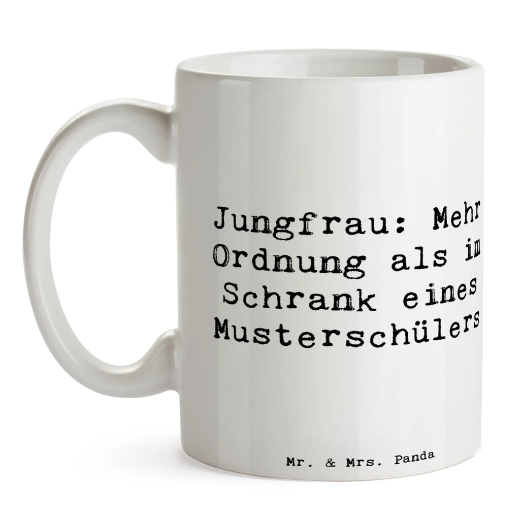 Tasse Spruch Jungfrau Ordnung Tasse, Bürotasse, Teetasse, Tasse mit Zitaten, Porzellantasse, Kaffeetasse, Keramiktasse, Geschenktasse, Tasse mit Motiven, Tierkreiszeichen, Sternzeichen, Horoskop, Astrologie, Aszendent