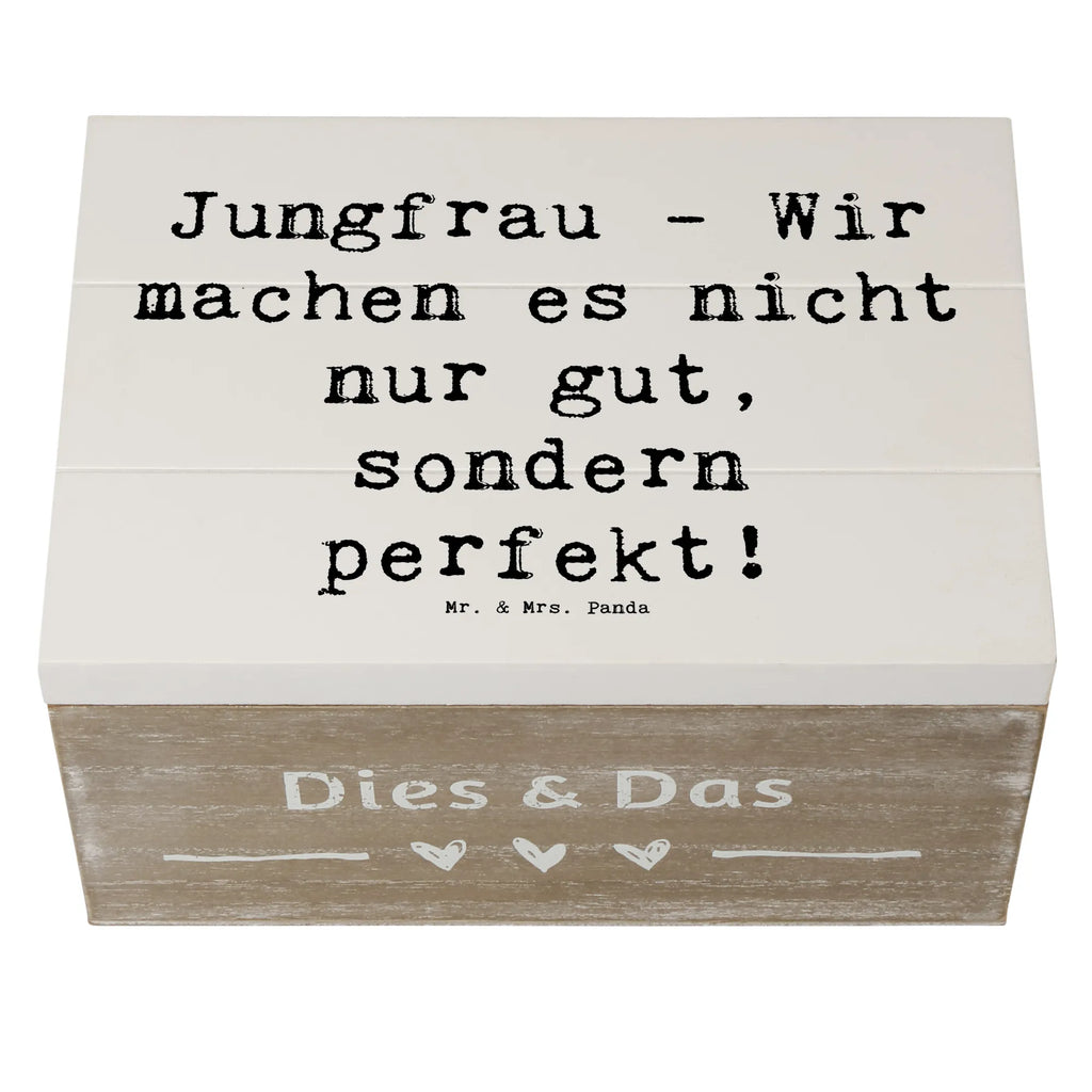 Holzkiste Spruch Jungfrau Perfektion Schatzkiste, Truhe, XXL, Geschenkdose, Erinnerungsbox, Schatulle, Holzkiste, Geschenkbox, Dekokiste, Erinnerungskiste, Kiste, Aufbewahrungsbox, Tierkreiszeichen, Sternzeichen, Horoskop, Astrologie, Aszendent