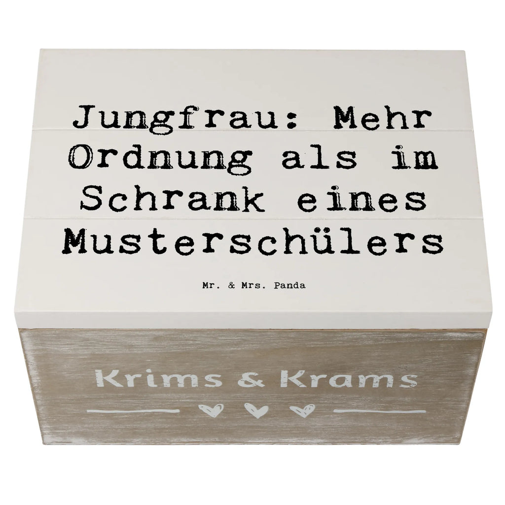 Holzkiste Spruch Jungfrau Ordnung Holzkiste, Kiste, Truhe, Schatzkiste, Erinnerungsbox, Geschenkbox, Erinnerungskiste, XXL, Geschenkdose, Dekokiste, Aufbewahrungsbox, Schatulle, Tierkreiszeichen, Sternzeichen, Horoskop, Astrologie, Aszendent