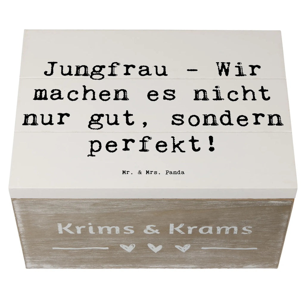 Holzkiste Spruch Jungfrau Perfektion Schatzkiste, Truhe, XXL, Geschenkdose, Erinnerungsbox, Schatulle, Holzkiste, Geschenkbox, Dekokiste, Erinnerungskiste, Kiste, Aufbewahrungsbox, Tierkreiszeichen, Sternzeichen, Horoskop, Astrologie, Aszendent