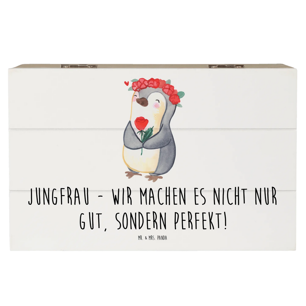 Holzkiste Jungfrau Perfektion Holzkiste, Geschenkdose, Truhe, Kiste, Geschenkbox, Schatulle, Erinnerungsbox, Schatzkiste, Erinnerungskiste, Aufbewahrungsbox, Dekokiste, XXL, Tierkreiszeichen, Sternzeichen, Horoskop, Astrologie, Aszendent