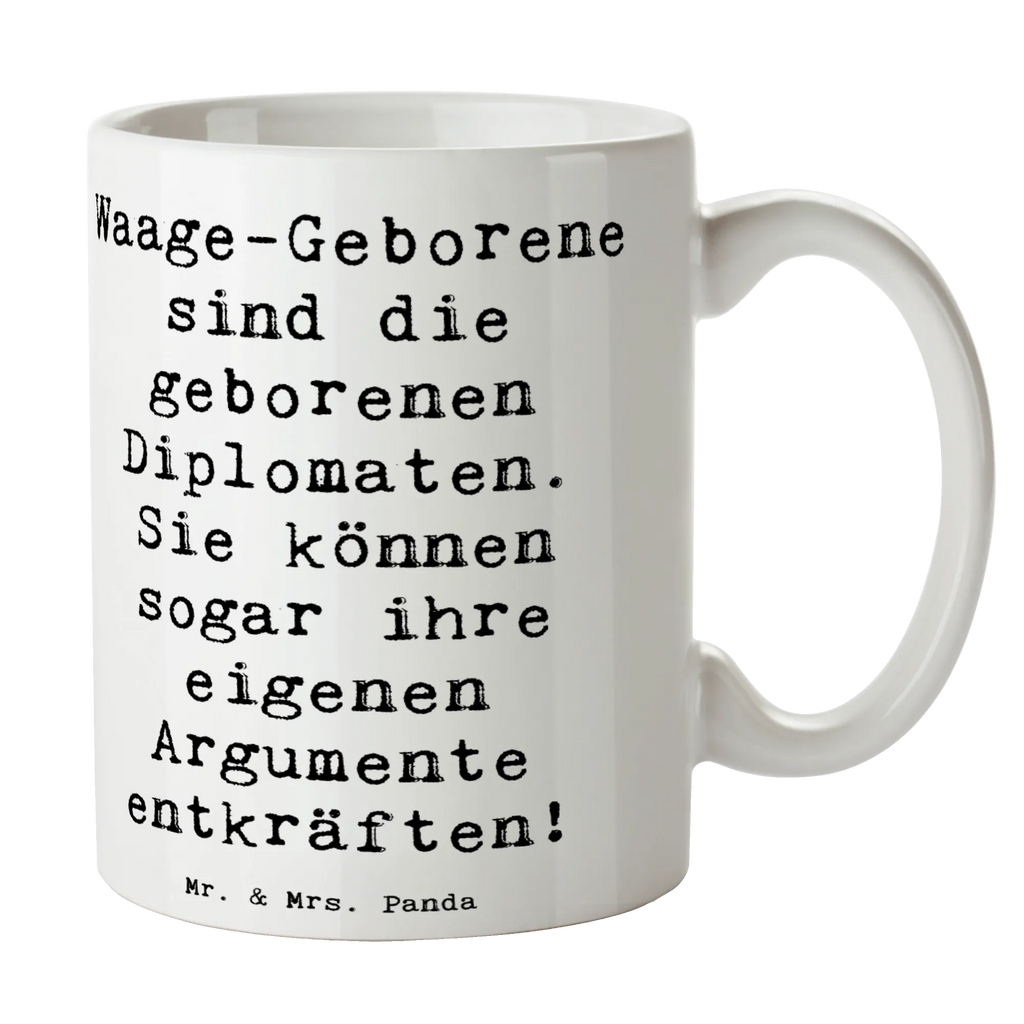Tasse Spruch Diplomatische Waage Geschenktasse, Tasse mit Motiven, Tasse, Tasse mit Zitaten, Porzellantasse, Bürotasse, Kaffeetasse, Teetasse, Keramiktasse, Tierkreiszeichen, Sternzeichen, Horoskop, Astrologie, Aszendent