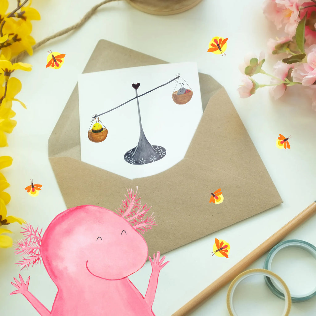 Grußkarte Waage Harmonie Grußkarte, Einladungskarte, Ansichtskarten, Klappkarte, Glückwunschkarte, Geburtstagskarte, Hochzeitskarte, Karte, Tierkreiszeichen, Sternzeichen, Horoskop, Astrologie, Aszendent