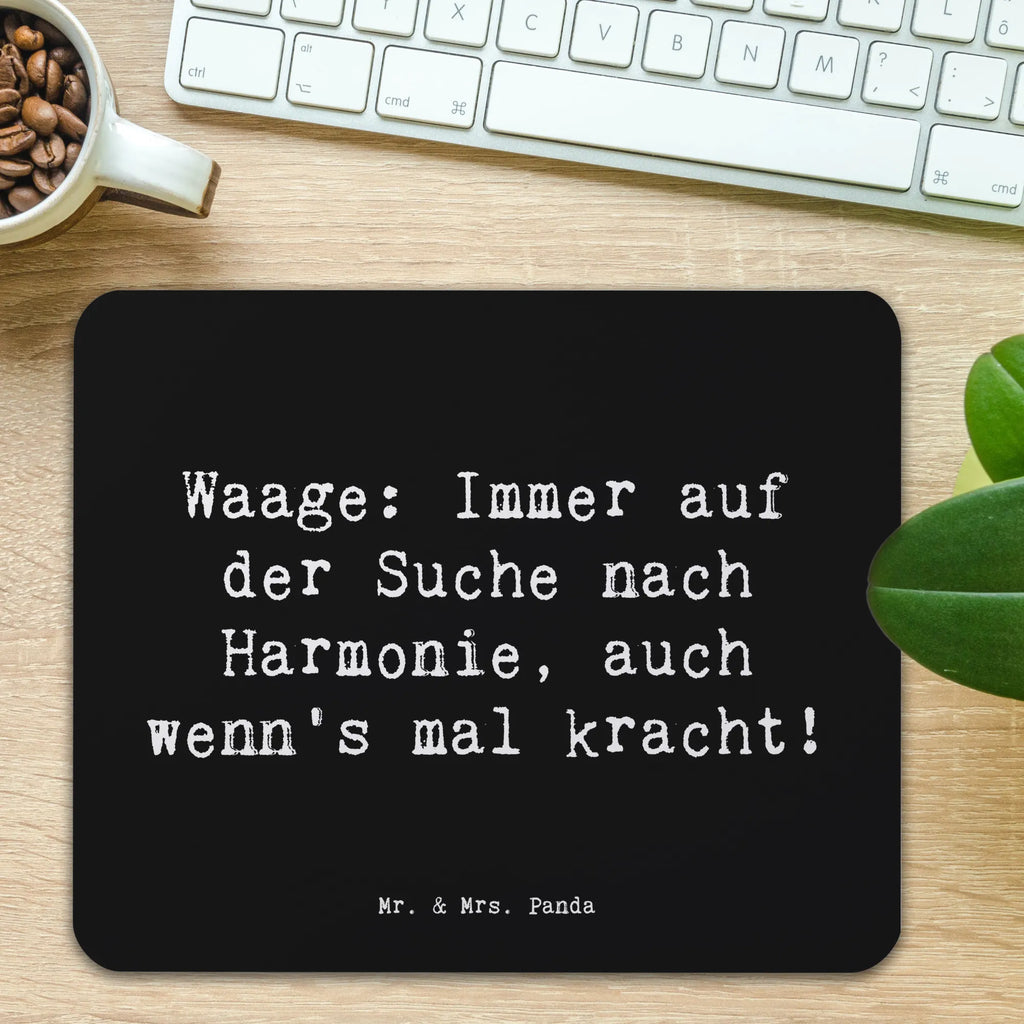 Mouse mat Saying Waage: Immer auf der Suche nach Harmonie, auch wenn's mal kracht! Designer Mauspad, PC Zubehör, Mousepad, Mauspad, Arbeitszimmer, Büroausstattung, Einzigartiges Mauspad, Mausunterlage, Computer zubehör, Mauspad Büro, Tierkreiszeichen, Sternzeichen, Horoskop, Astrologie, Aszendent