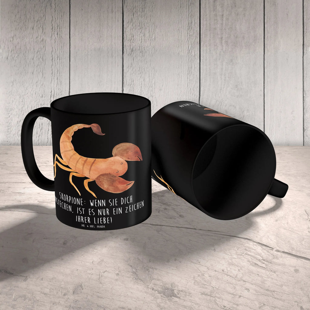 Tasse Skorpion Liebe Tasse mit Motiven, Bürotasse, Geschenktasse, Tasse mit Zitaten, Tasse, Kaffeetasse, Keramiktasse, Porzellantasse, Teetasse, Tierkreiszeichen, Sternzeichen, Horoskop, Astrologie, Aszendent