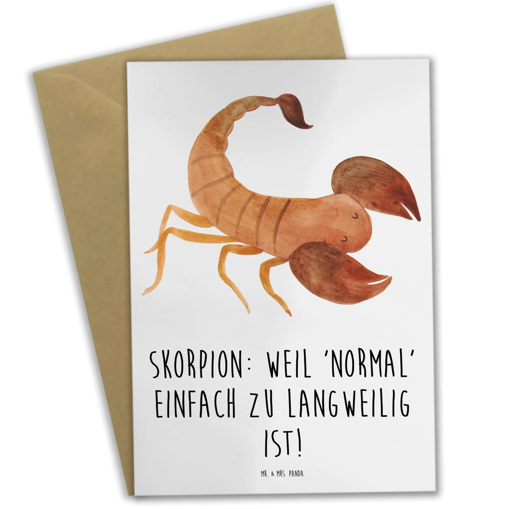 Greetings card Skorpion: Weil 'normal' einfach zu langweilig ist! Glückwunschkarte, Grußkarte, Hochzeitskarte, Klappkarte, Ansichtskarten, Geburtstagskarte, Karte, Einladungskarte, Tierkreiszeichen, Sternzeichen, Horoskop, Astrologie, Aszendent