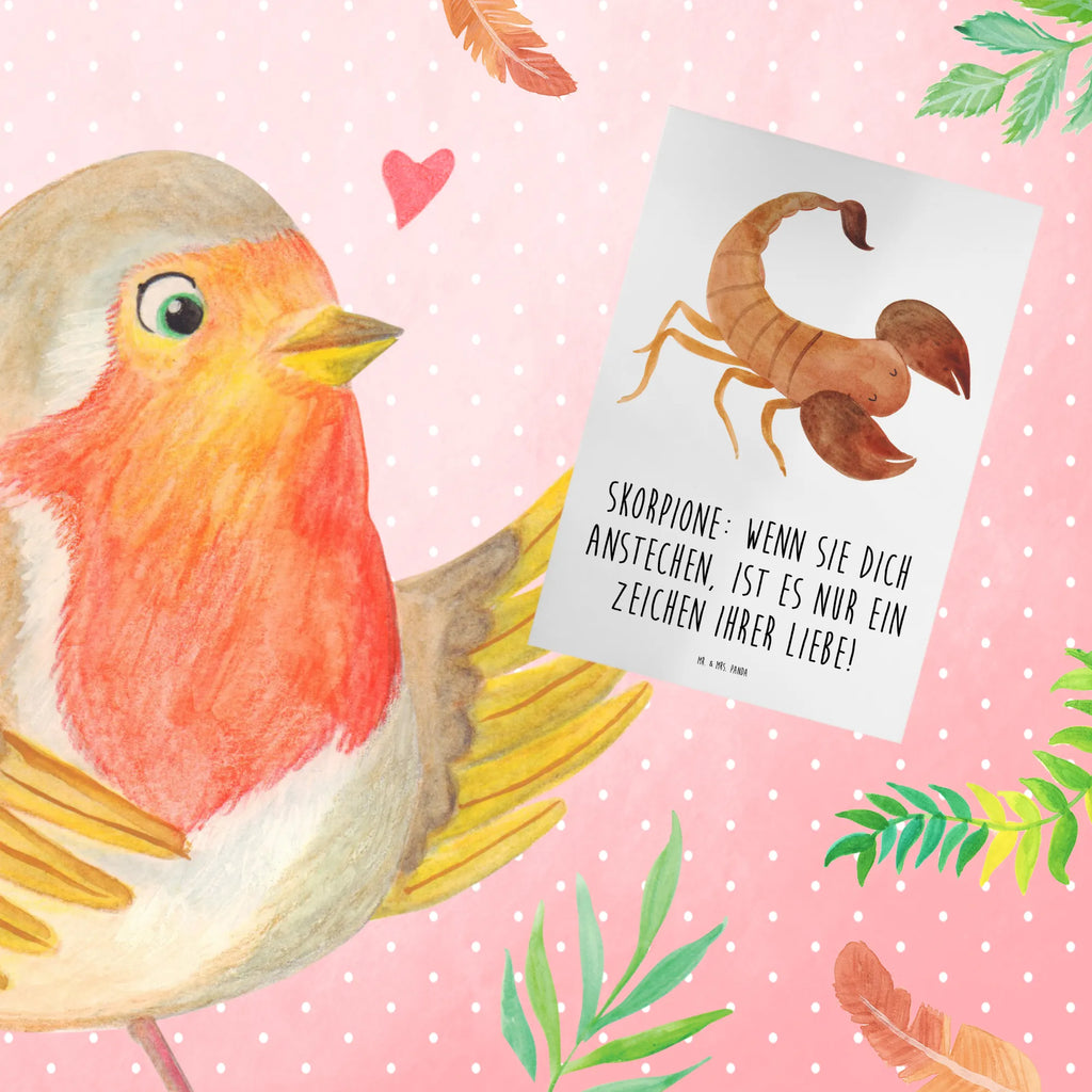 Greetings card Skorpione: Wenn sie dich anstechen, ist es nur ein Zeichen ihrer Liebe! Grußkarte, Ansichtskarten, Einladungskarte, Glückwunschkarte, Geburtstagskarte, Klappkarte, Hochzeitskarte, Karte, Tierkreiszeichen, Sternzeichen, Horoskop, Astrologie, Aszendent