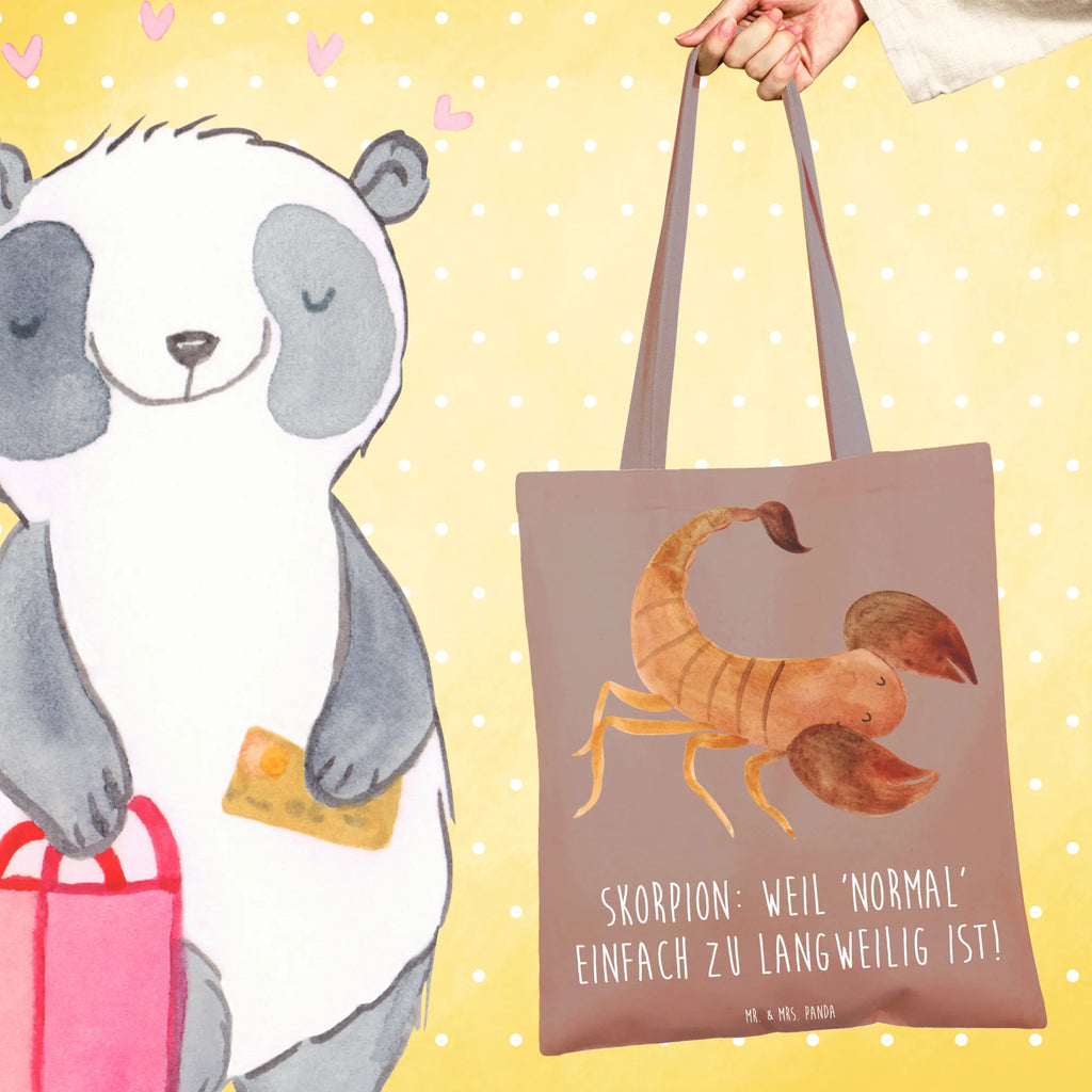 Tote bag Skorpion: Weil 'normal' einfach zu langweilig ist! Einkaufstüte, Schultertasche, Einkaufstasche, Stoffbeutel, Beuteltasche, Beutel, Jutetasche, Tasche, Umhängetasche, Stofftasche, Badetasche, Shopper, Jutebeutel, Tragetasche, Laptoptasche, Strandtasche, Tierkreiszeichen, Sternzeichen, Horoskop, Astrologie, Aszendent