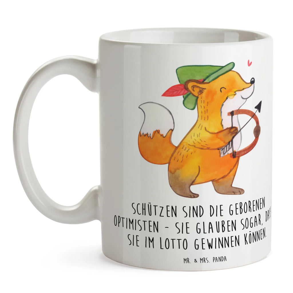 Mug Schützen sind die geborenen Optimisten - sie glauben sogar, dass sie im Lotto gewinnen können. Bürotasse, Tasse mit Zitaten, Kaffeetasse, Tasse, Keramiktasse, Porzellantasse, Teetasse, Tasse mit Motiven, Geschenktasse, Tierkreiszeichen, Sternzeichen, Horoskop, Astrologie, Aszendent