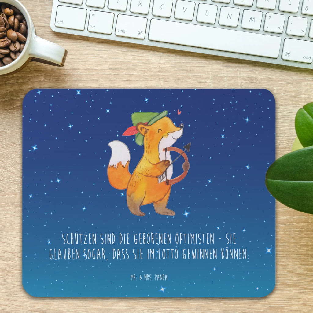 Mouse mat Schützen sind die geborenen Optimisten - sie glauben sogar, dass sie im Lotto gewinnen können. Büroausstattung, Mausunterlage, Mauspad, Computer zubehör, Mauspad Büro, Einzigartiges Mauspad, Arbeitszimmer, Mousepad, Designer Mauspad, PC Zubehör, Tierkreiszeichen, Sternzeichen, Horoskop, Astrologie, Aszendent