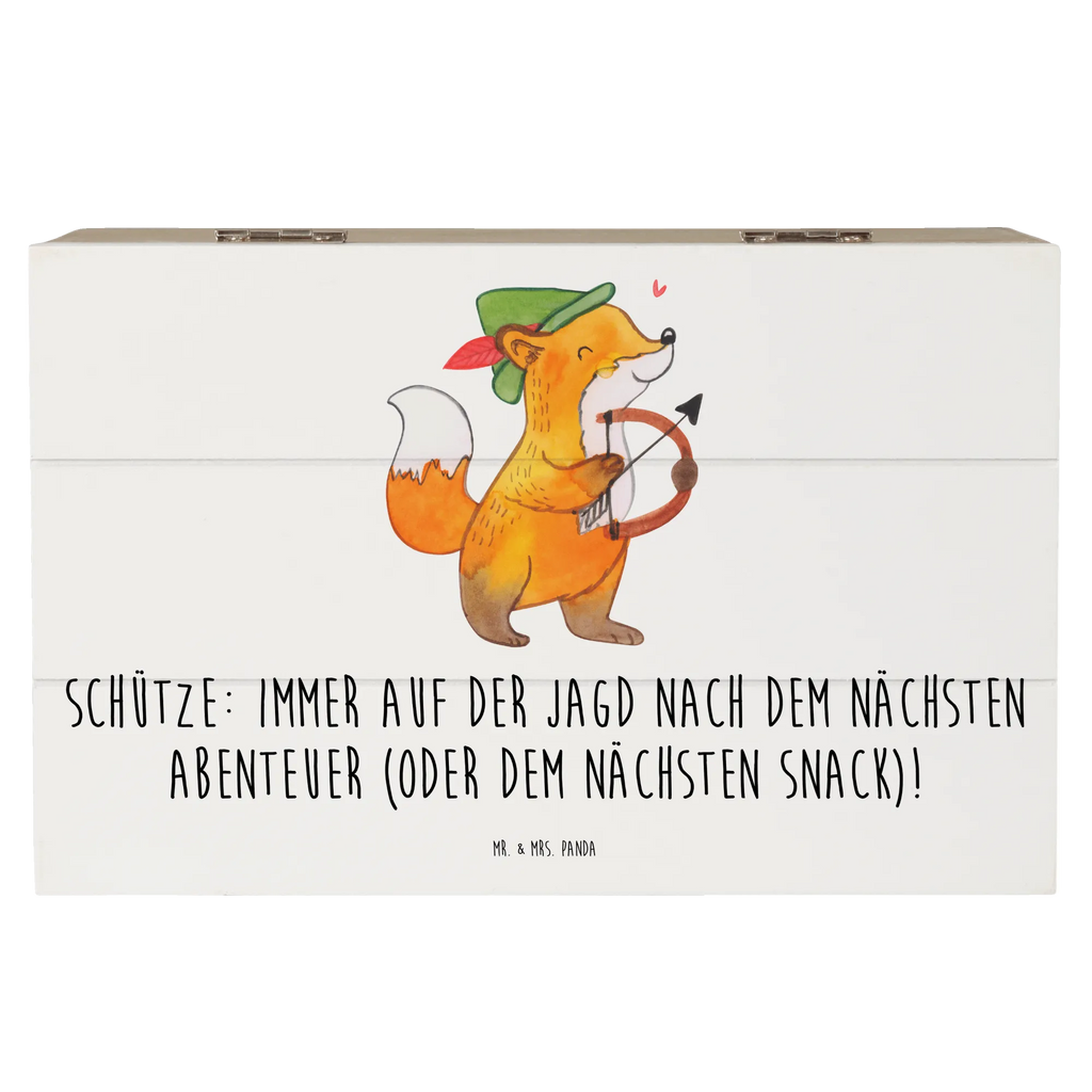 Wooden chest Schütze: Immer auf der Jagd nach dem nächsten Abenteuer (oder dem nächsten Snack)! XXL, Kiste, Erinnerungskiste, Schatzkiste, Holzkiste, Geschenkdose, Erinnerungsbox, Truhe, Geschenkbox, Dekokiste, Schatulle, Aufbewahrungsbox, Tierkreiszeichen, Sternzeichen, Horoskop, Astrologie, Aszendent