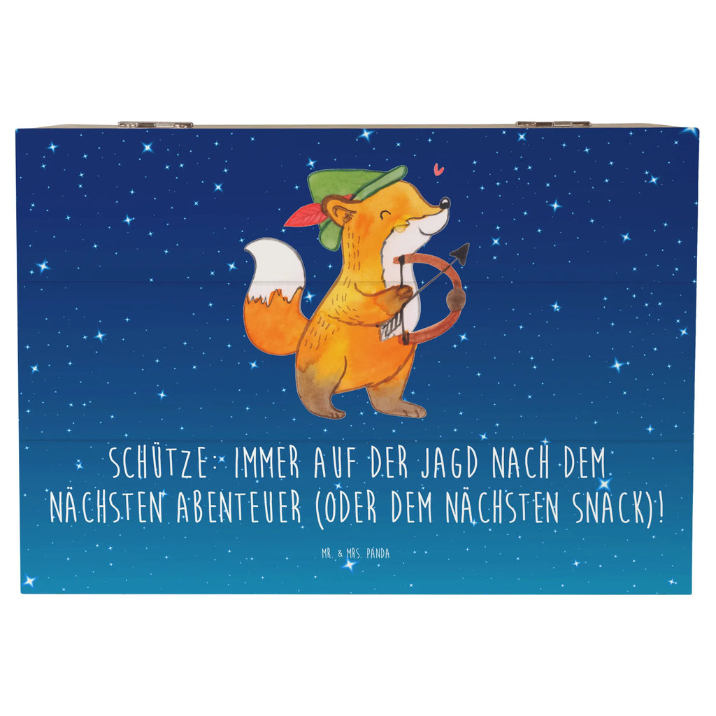 Wooden chest Schütze: Immer auf der Jagd nach dem nächsten Abenteuer (oder dem nächsten Snack)! XXL, Kiste, Erinnerungskiste, Schatzkiste, Holzkiste, Geschenkdose, Erinnerungsbox, Truhe, Geschenkbox, Dekokiste, Schatulle, Aufbewahrungsbox, Tierkreiszeichen, Sternzeichen, Horoskop, Astrologie, Aszendent