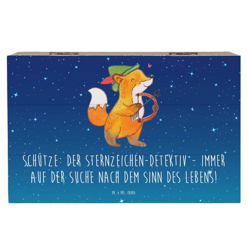 Holzkiste Schützenblick Schatzkiste, Dekokiste, Holzkiste, Schatulle, Geschenkdose, Kiste, Aufbewahrungsbox, Geschenkbox, Erinnerungsbox, XXL, Erinnerungskiste, Truhe, Tierkreiszeichen, Sternzeichen, Horoskop, Astrologie, Aszendent